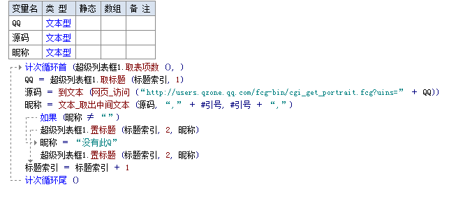 易語(yǔ)言批量檢測(cè)QQ號(hào)昵稱(chēng)的編程方法